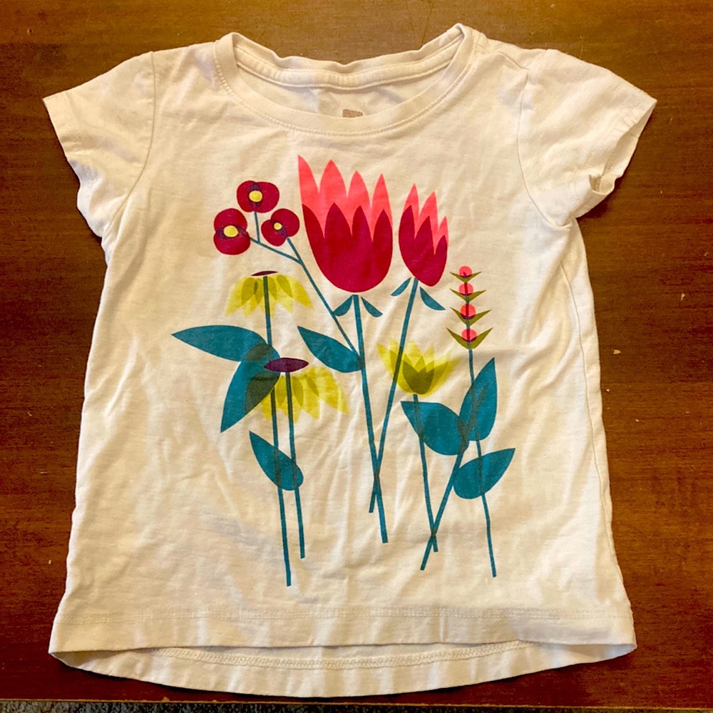 Flower print Tea t-shirt, size 2-3